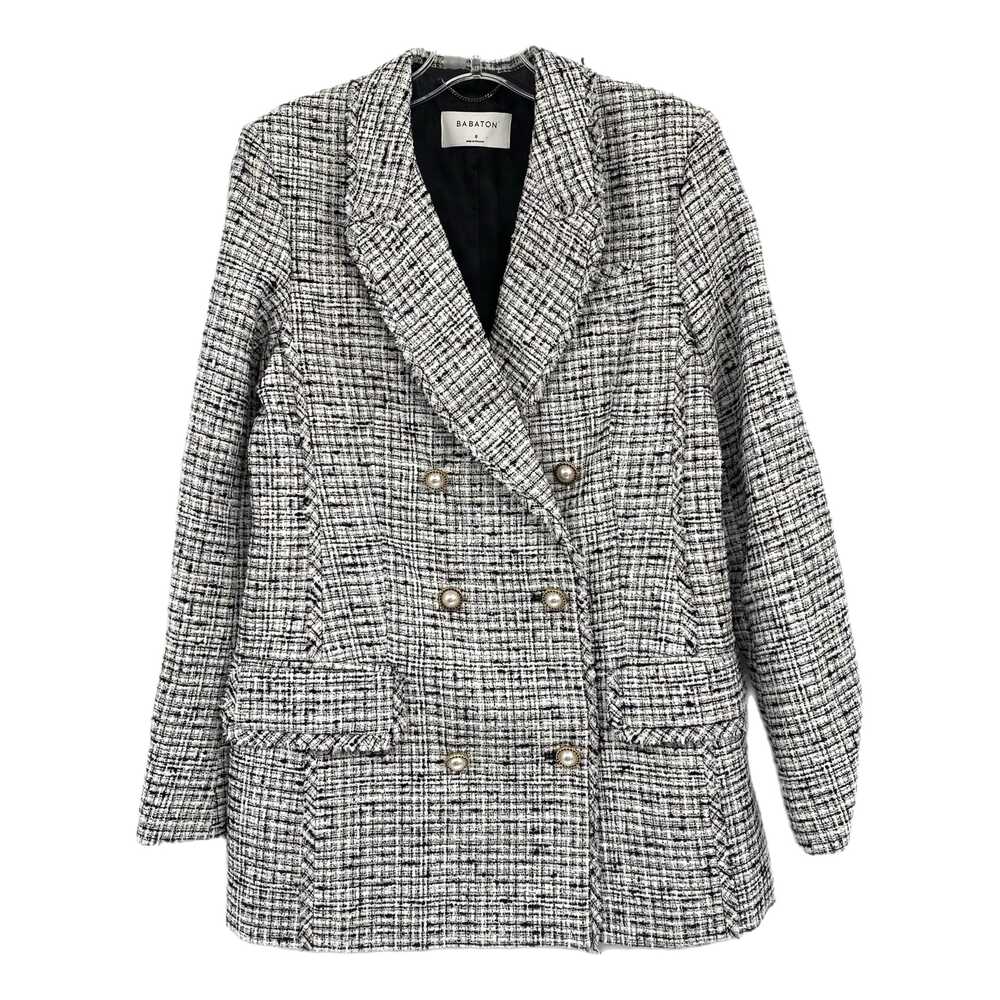 Babaton Black White Tweed Blazer Mid-Length | Womens 8
